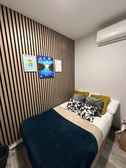 Room in Guest room - Cozy room by Madrid Rio with sofa bed in the living room